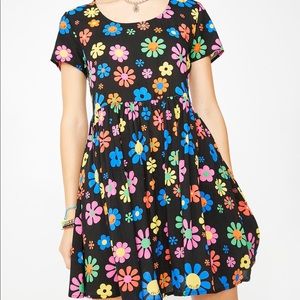 Delias Dollskill Retro Flower Power Babydoll Dress